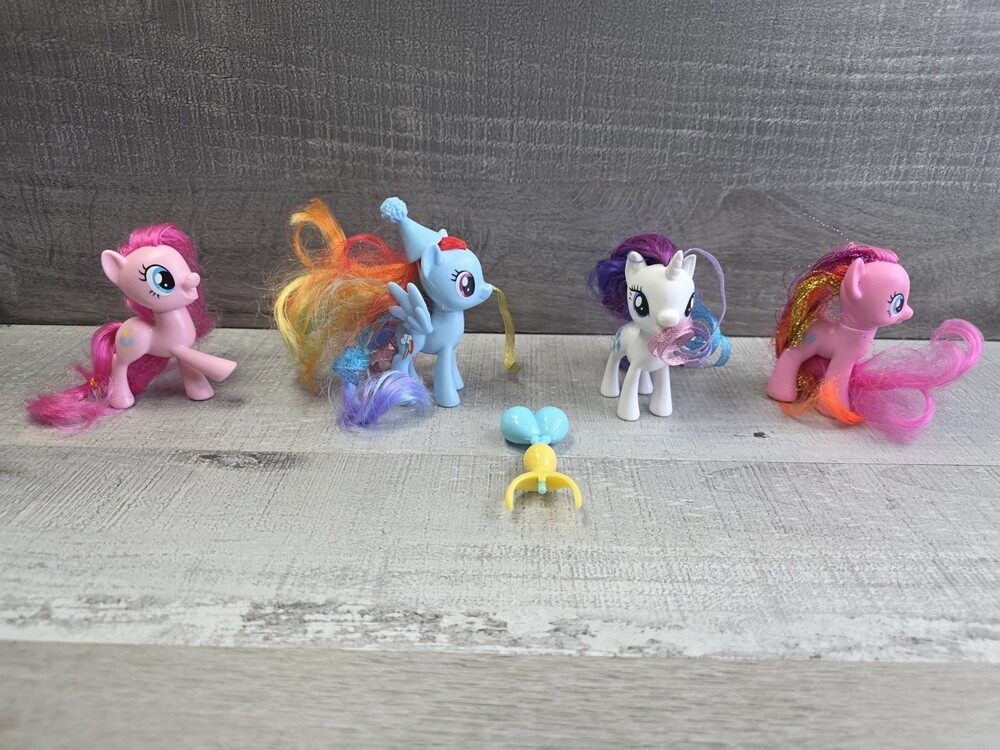 My Little Pony Rarity 3" Brushable Birthday Surprise Party Lot G58